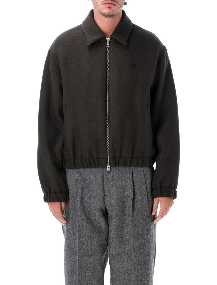 Ami Paris Black Adc Boxy Denim Jacket