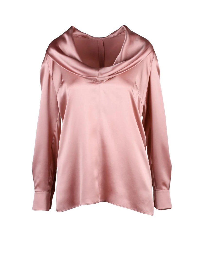 Dolce & Gabbana Pink Silk Satin Blouse