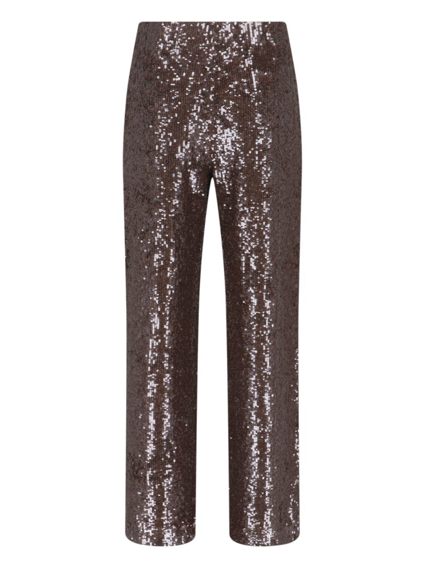 Parosh Brown Sequin Trousers