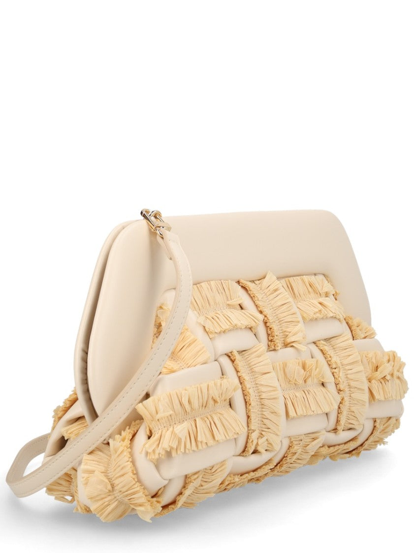 Themoirè Natural Bios Cotton-Blend Woven Raffia Handbag