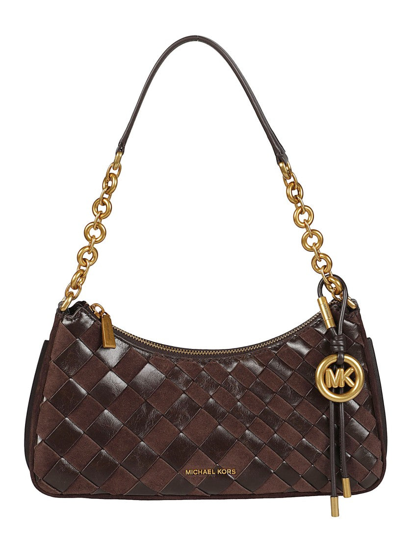 Michael Kors Medium Chain Woven Calfskin Shoulder Bag