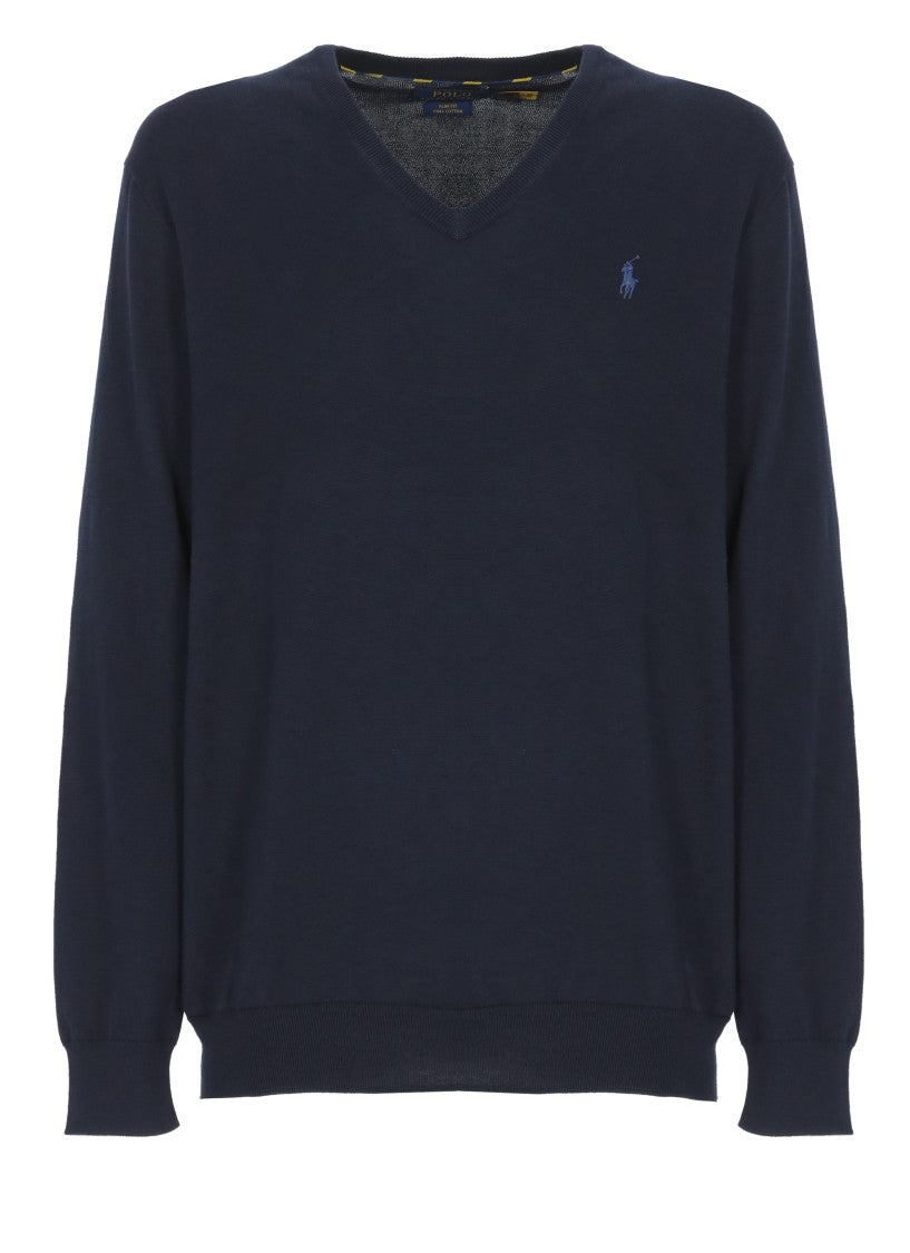 Polo Ralph Lauren Blue Pony Cotton Sweater