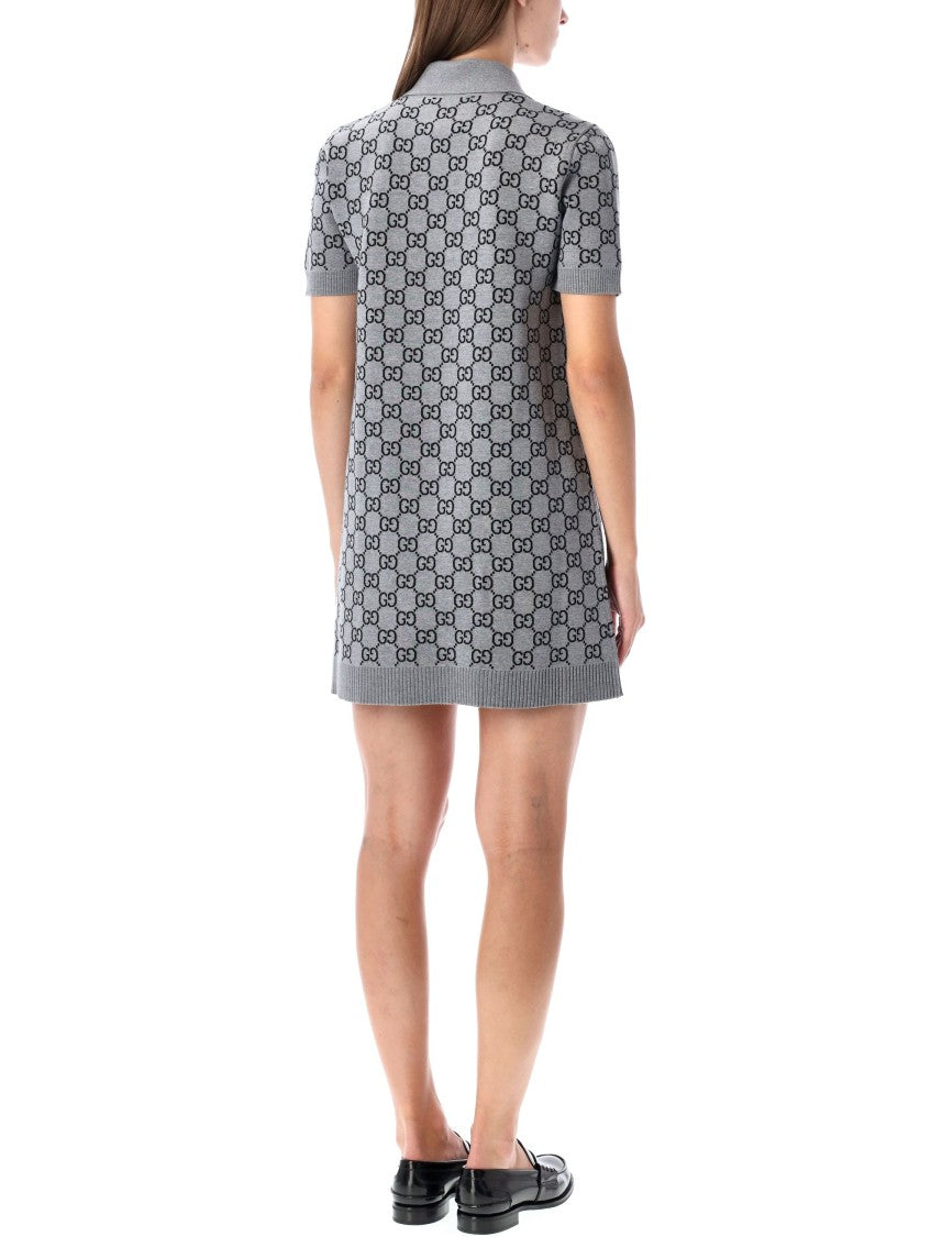 Gucci Gg Monogram Polo Reversible Mini Dress