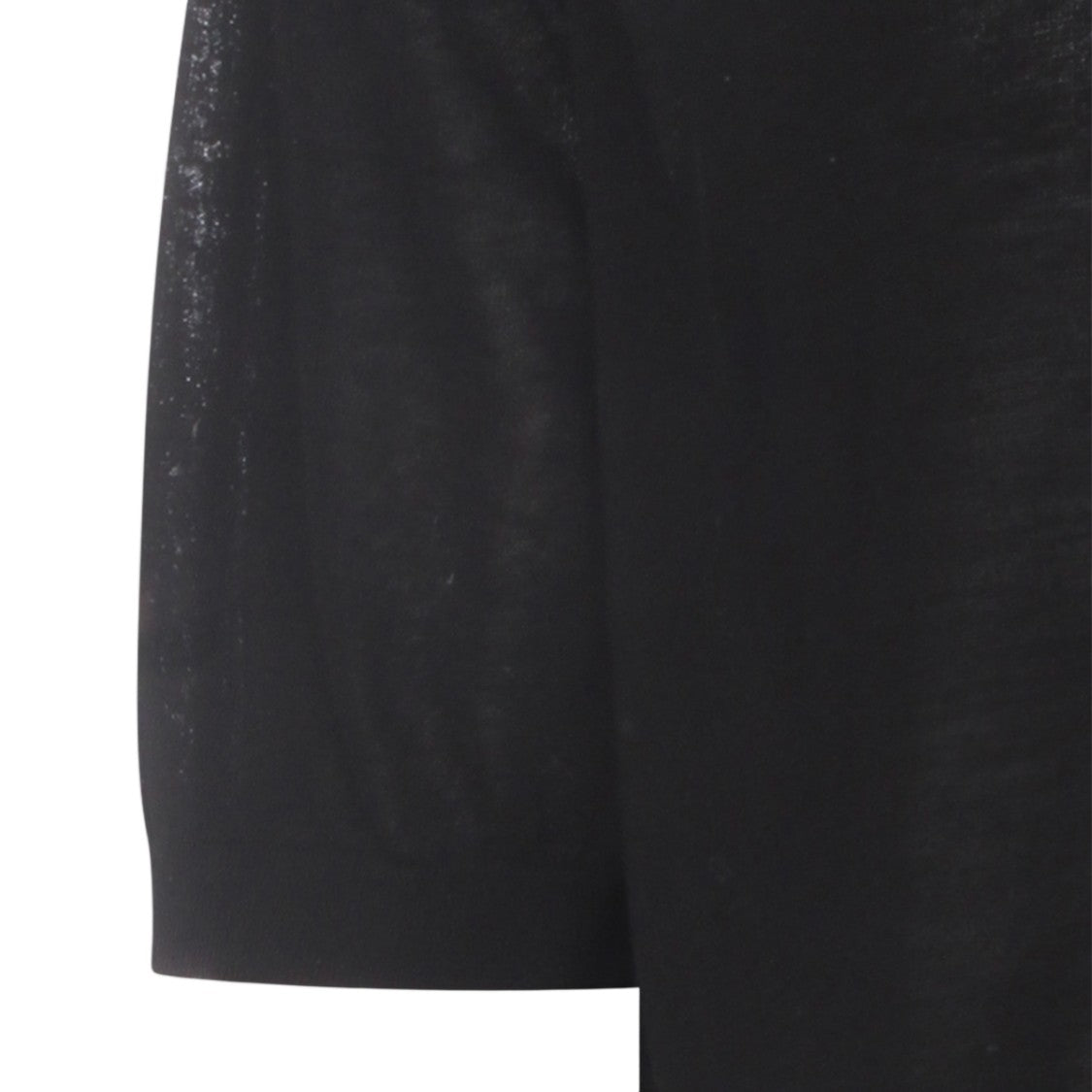 Malo Black Lightweight Semi-Sheer Crewneck Cotton T-Shirt