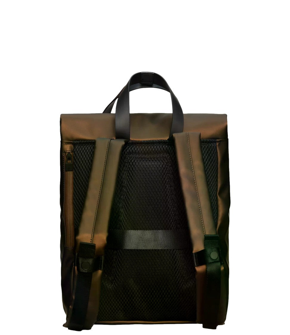 Rains Brown 2 Way Polyester Tote Backpack