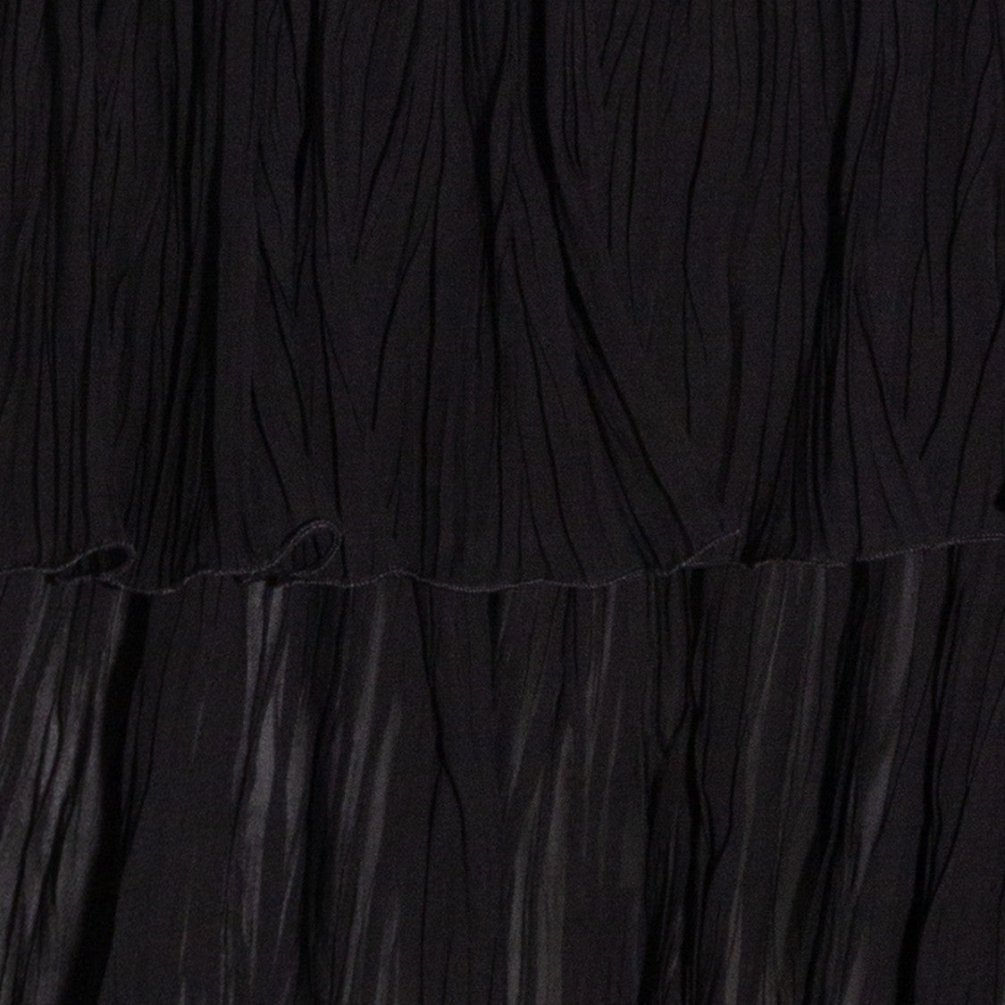 Blumarine Layered Black Viscose Mini Skirt With Textured Finish