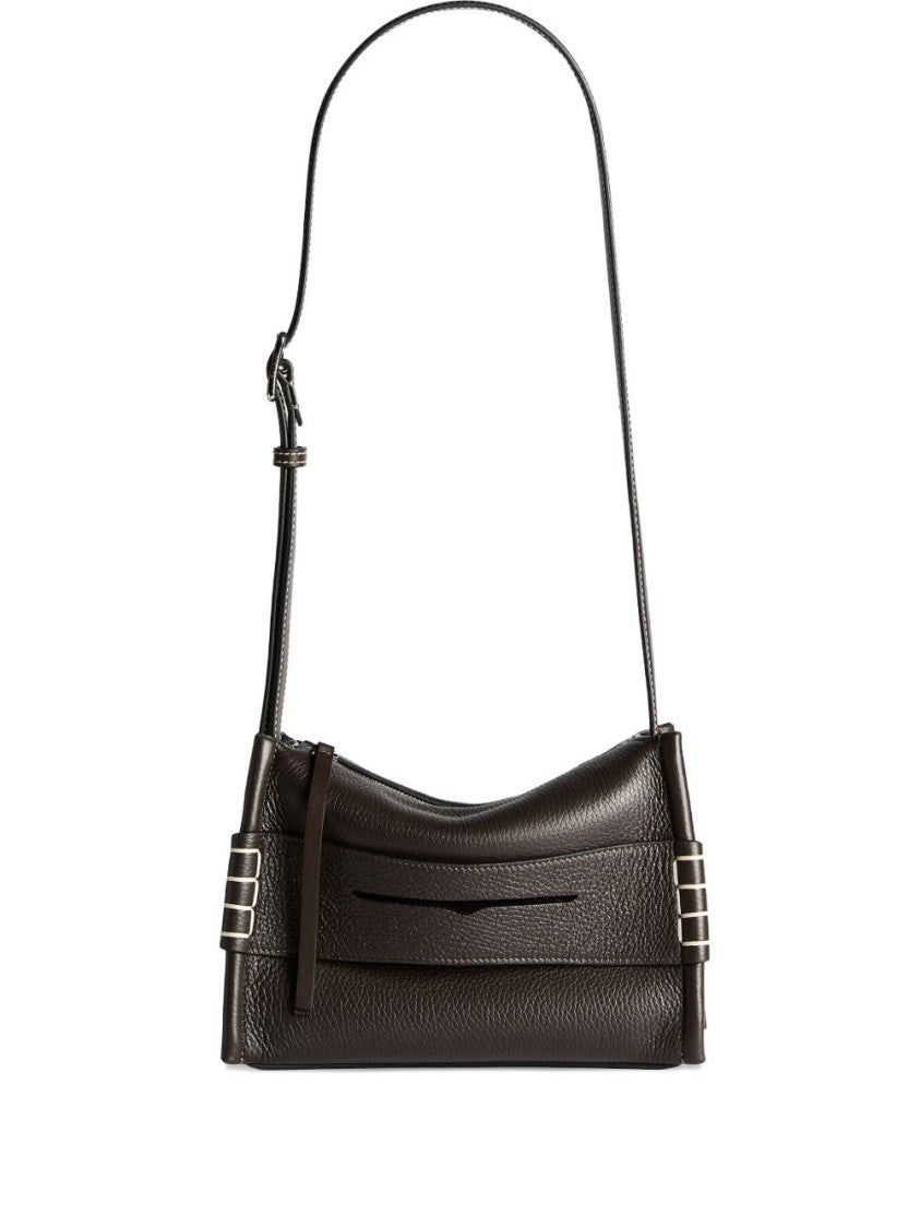 J. W. Anderson Chocolate Brown Leather Small Messenger Loafer Bag