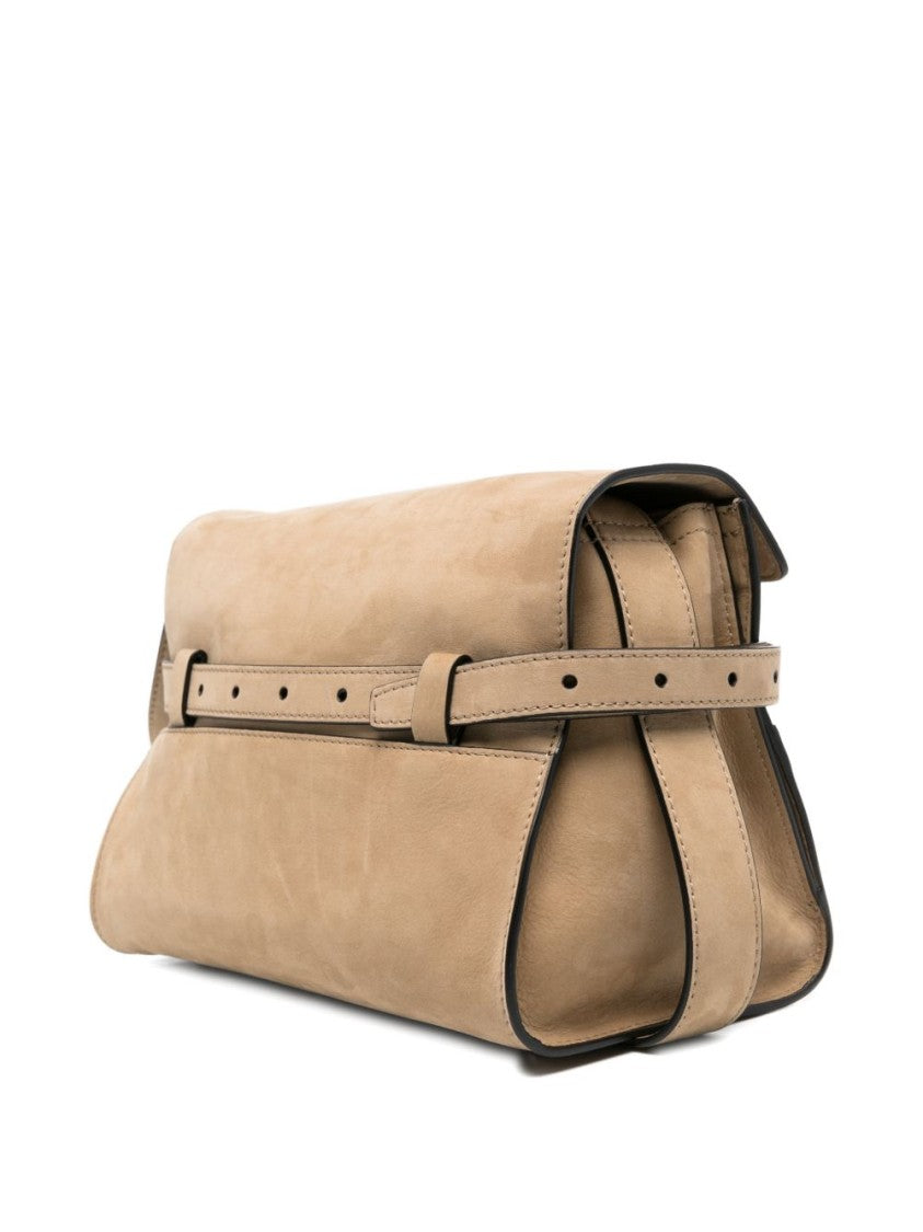 Moschino Beige Rectangular Adjustable Strap Silk Bag