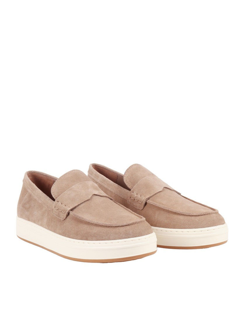 Hogan Calfskin Suede Modern Sole Loafers