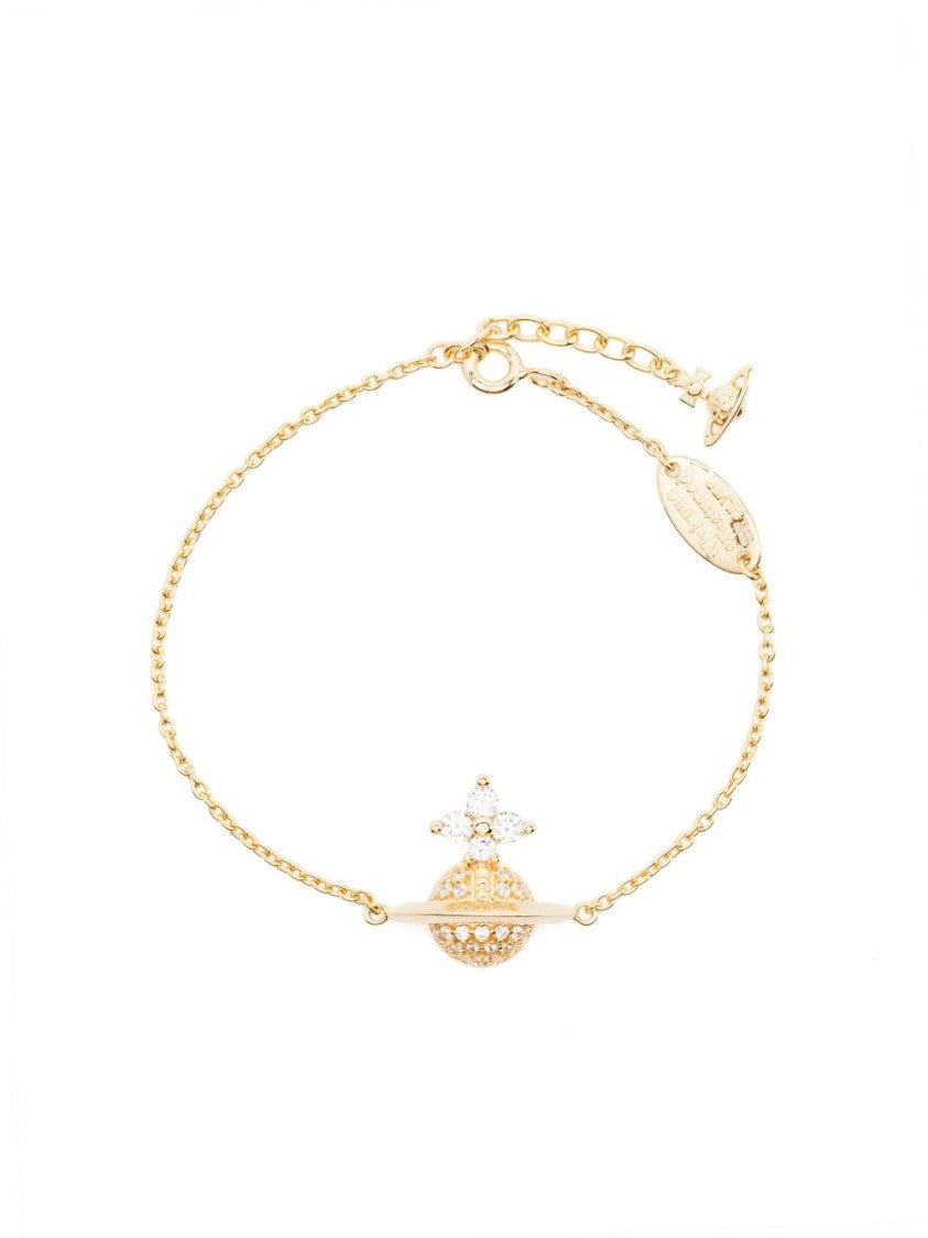 Vivienne Westwood Gold-Tone Delicate Crystal Adjustable Bracelet