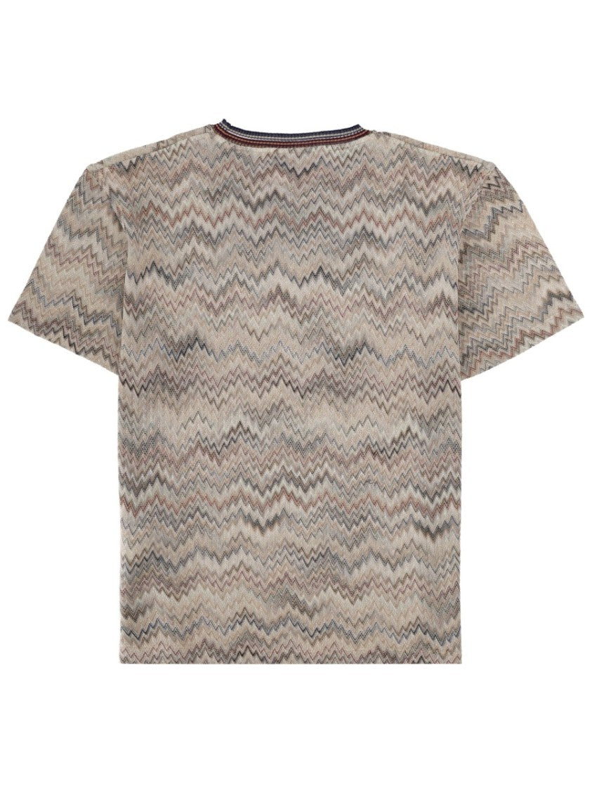 Missoni Zigzag Cotton-Blend Earth Tones T-Shirt