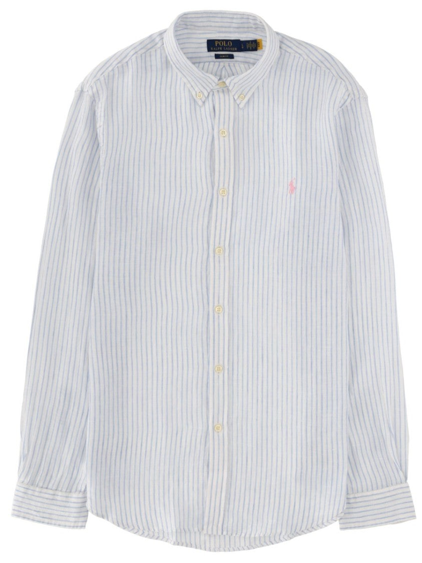 Polo Ralph Lauren Vertical Stripe Linen Casual Shirt