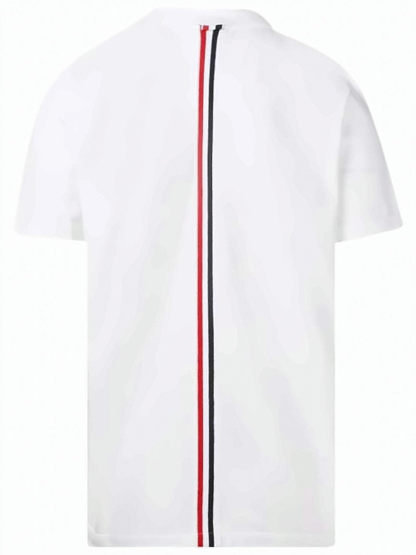 Thom Browne Relaxed-Fit Piqué Polo Shirt With Vertical Stripes