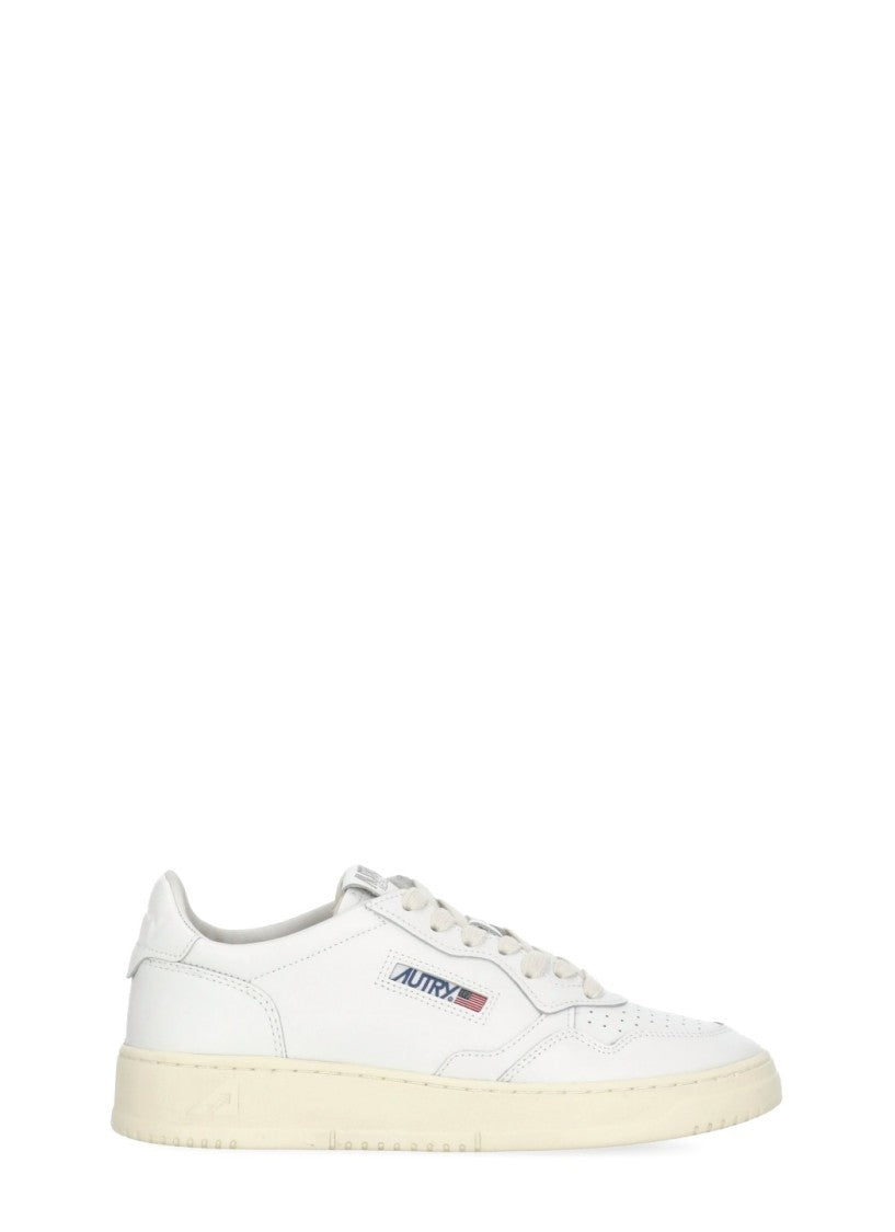 Autry White Medalist Low Leather Sneakers