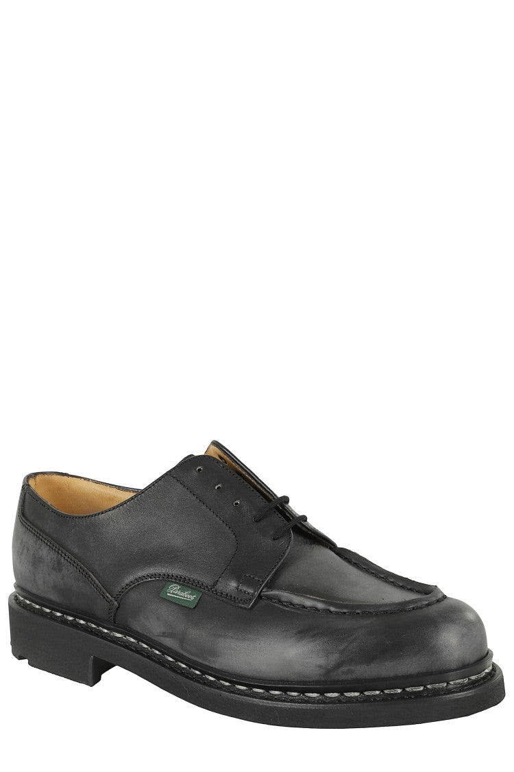 Paraboot Black Chambord Tex Leather Derby Shoes