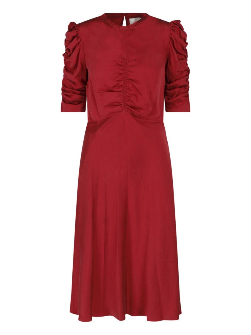 Isabel Marant Lemila Midi Dress With Ruched Details And Keyhole Closure