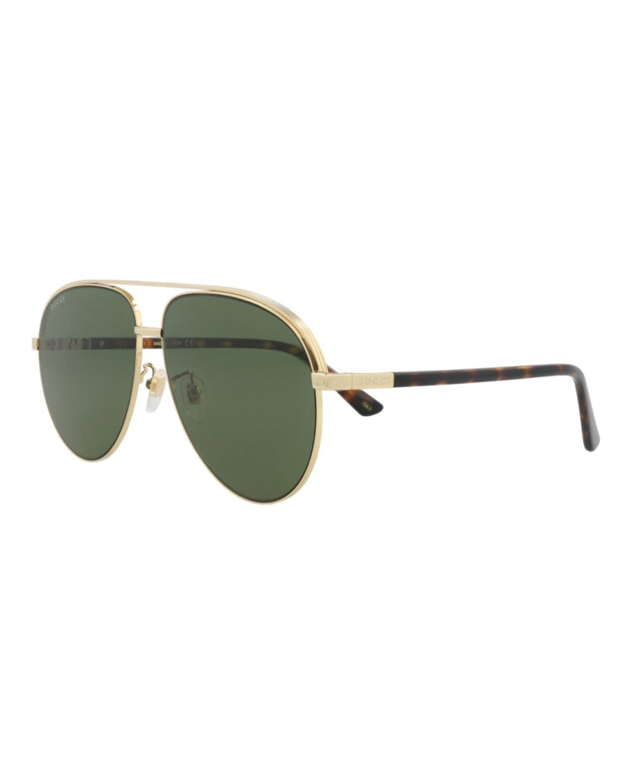 Gucci Aviator-Frame Metal Sunglasses