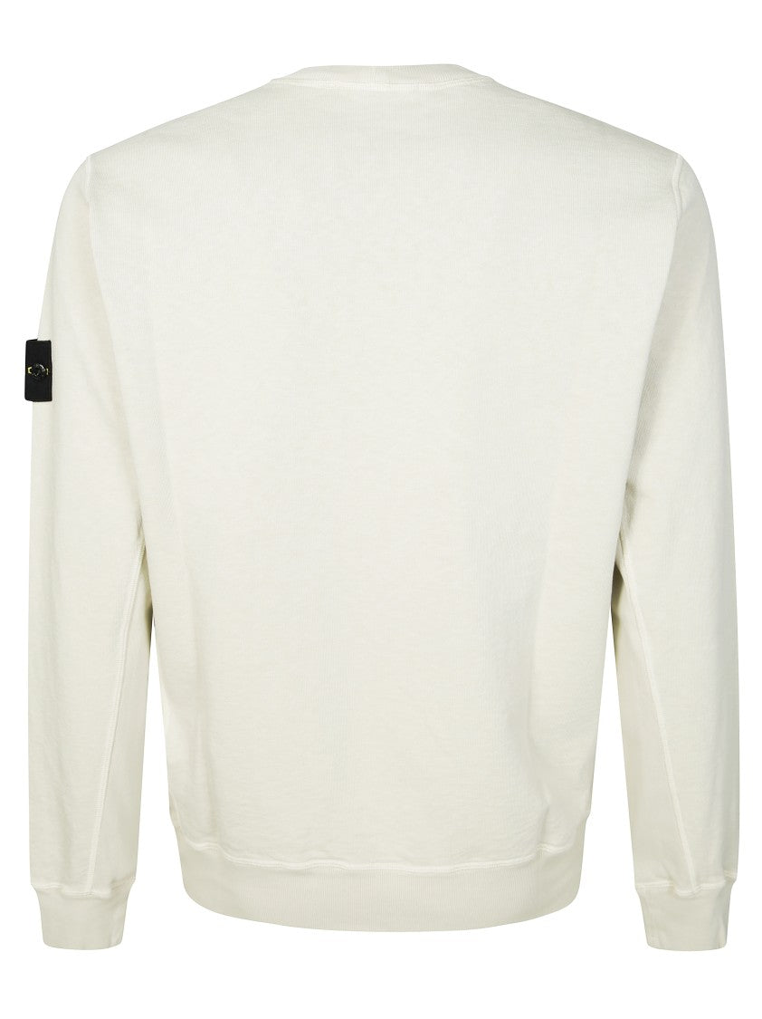 Stone Island Crew Neck Sweatshirt With Subtle Logo Patch