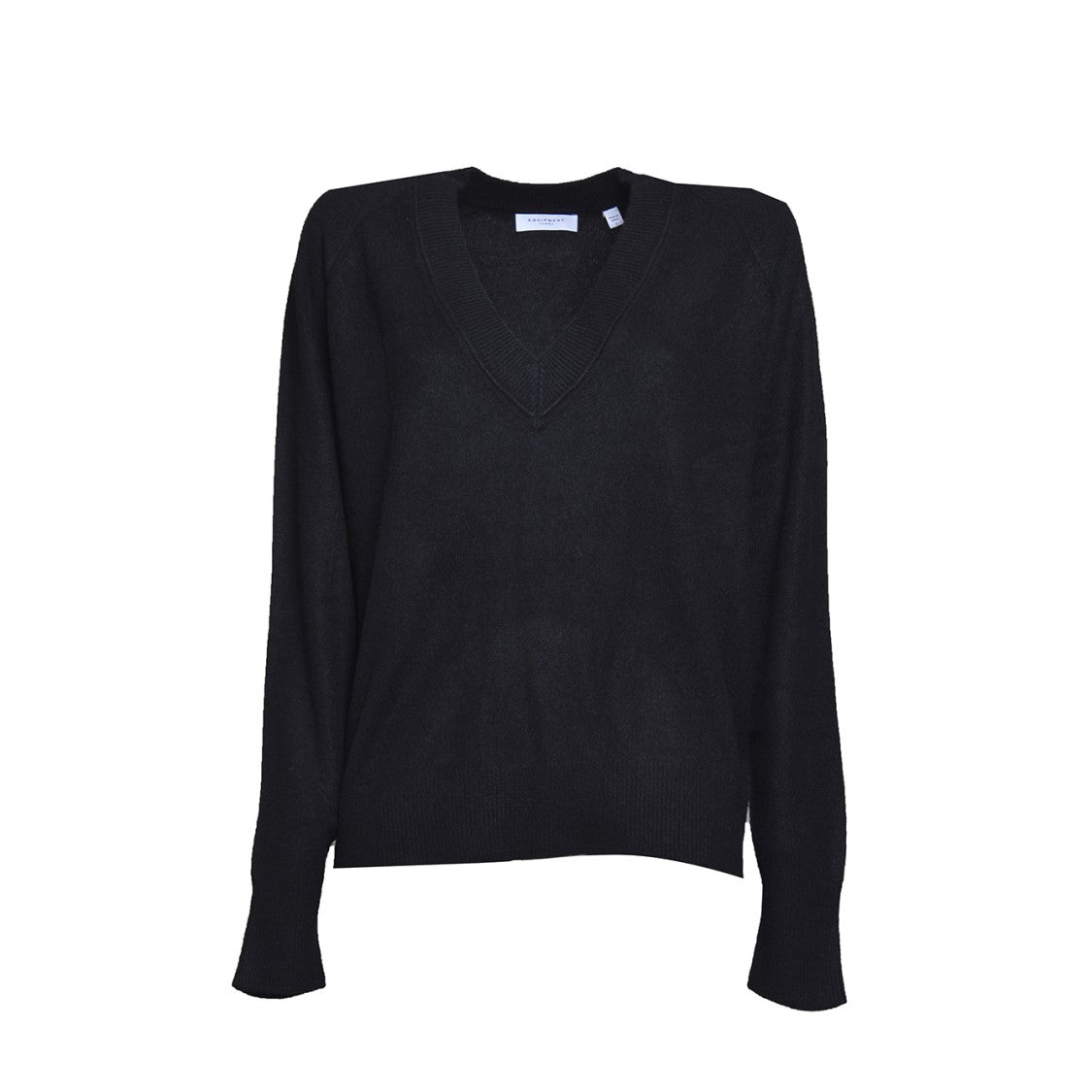 Equipment Black Cashmere V-Neck Sweater