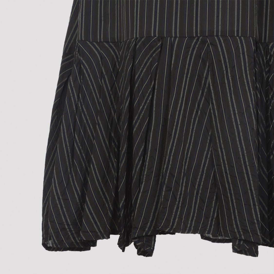 Dries Van Noten Brown Cupro Sprity Skirt