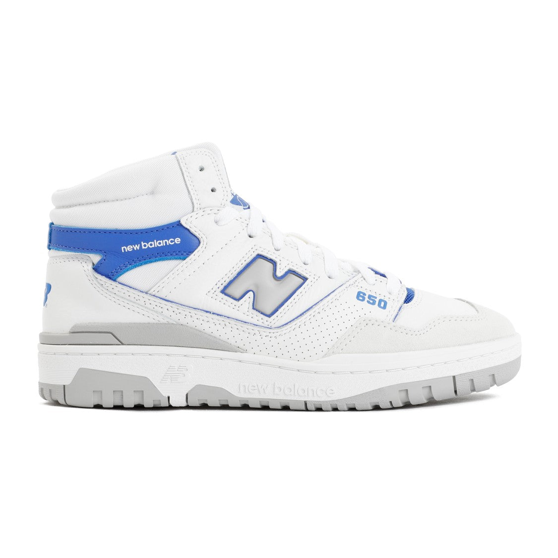 New Balance White And Blue Leather 650 Sneakers