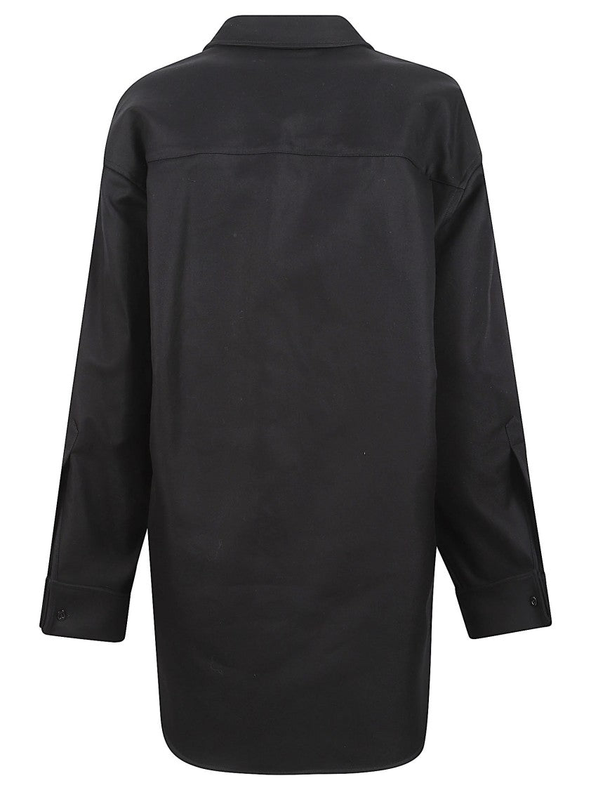 Balenciaga Tailored Black Shirt With Classic Collar And Button-Down Front