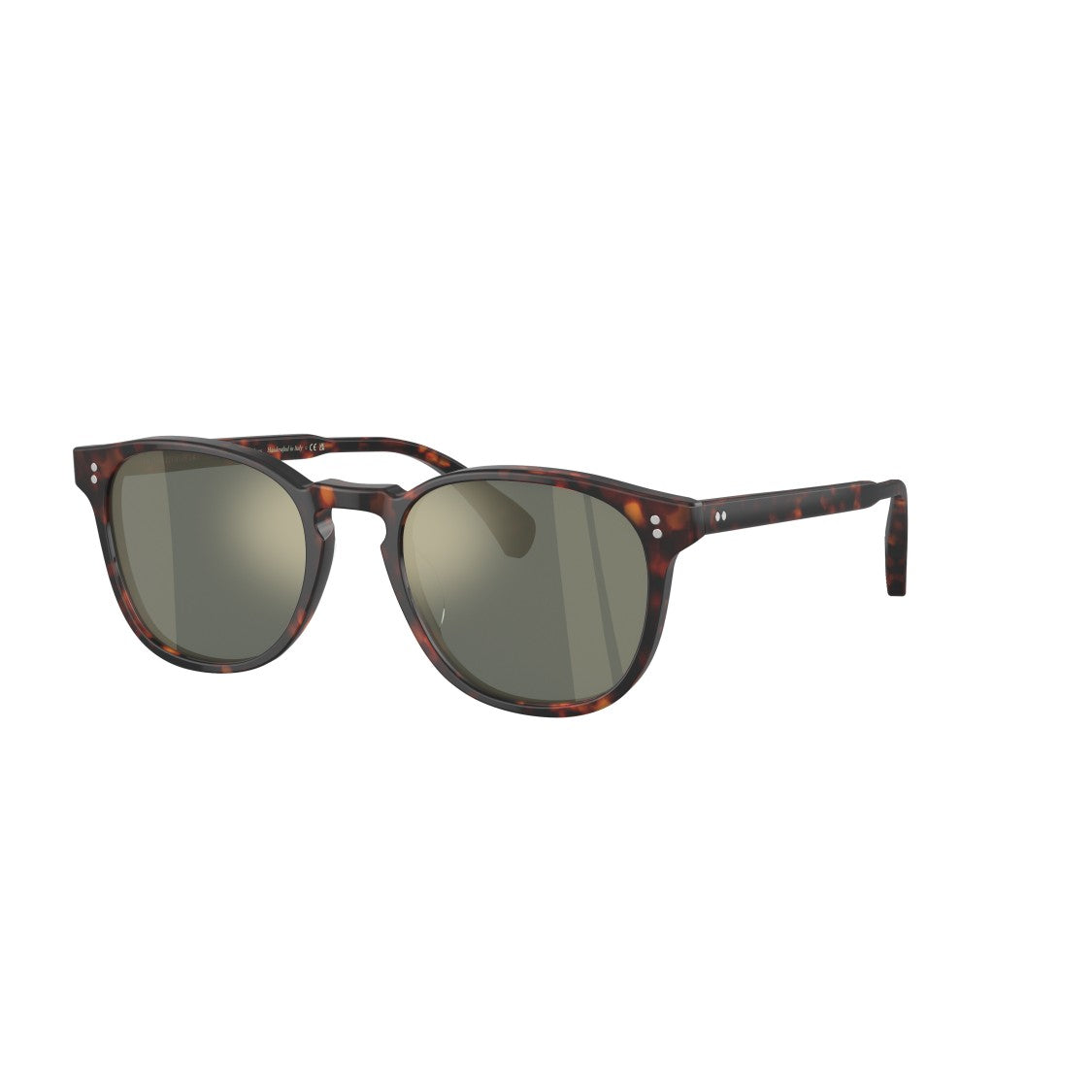 Oliver Peoples 0Ov5298su Classic Round Frame Tortoiseshell Sunglasses With Reflective Lenses