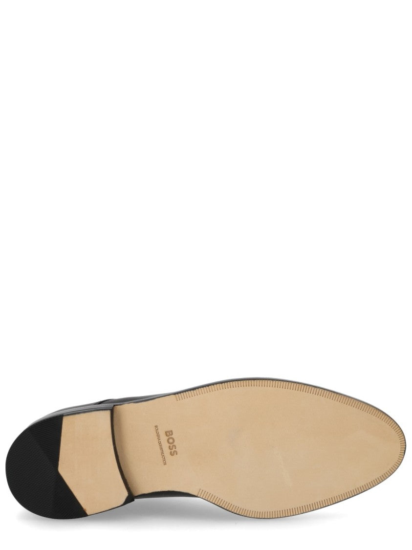 Boss Polished Cowhide Leather Lace Shoes