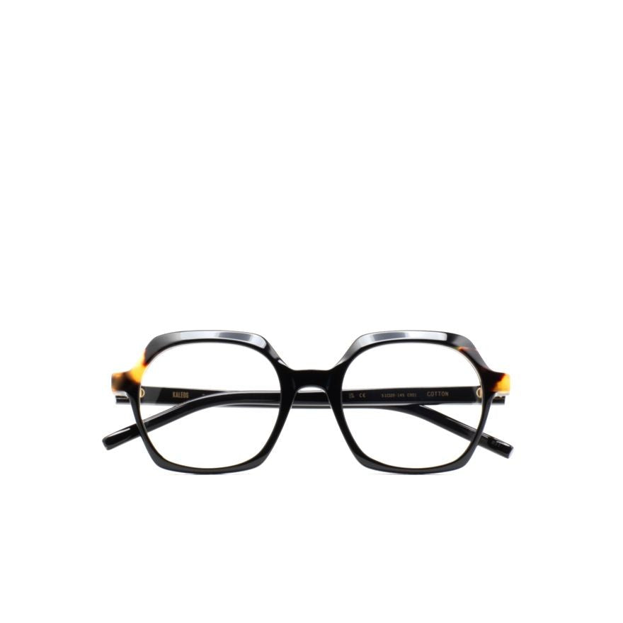 Kaleos Cotton Geometric Eyewear With Black And Tortoiseshell Accents