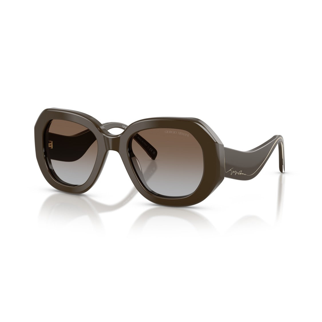 Giorgio Armani 0Ar8248 Oversized Geometric Sunglasses With Glossy Finish
