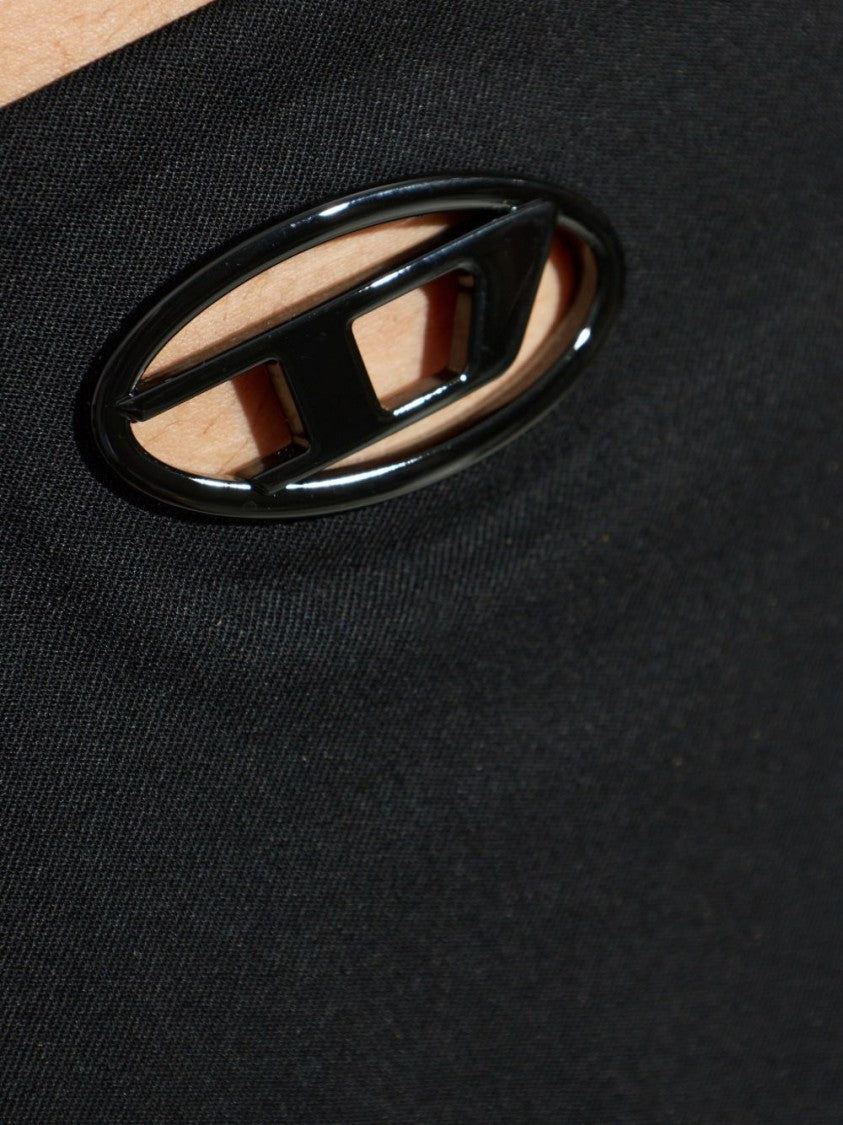 Diesel High-Waisted Shorts With Oval Cut-Out Detail