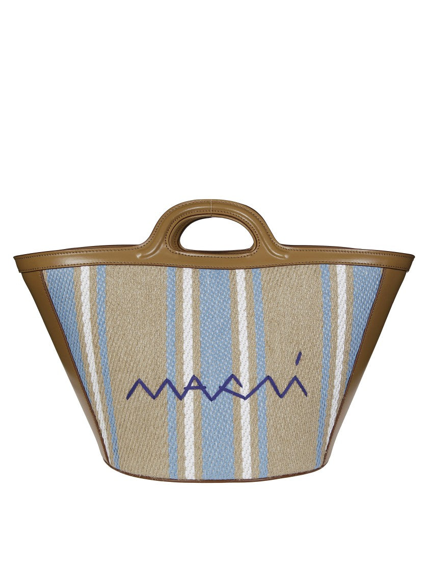 Marni Trapezoidal Handbag With Textured Fabric