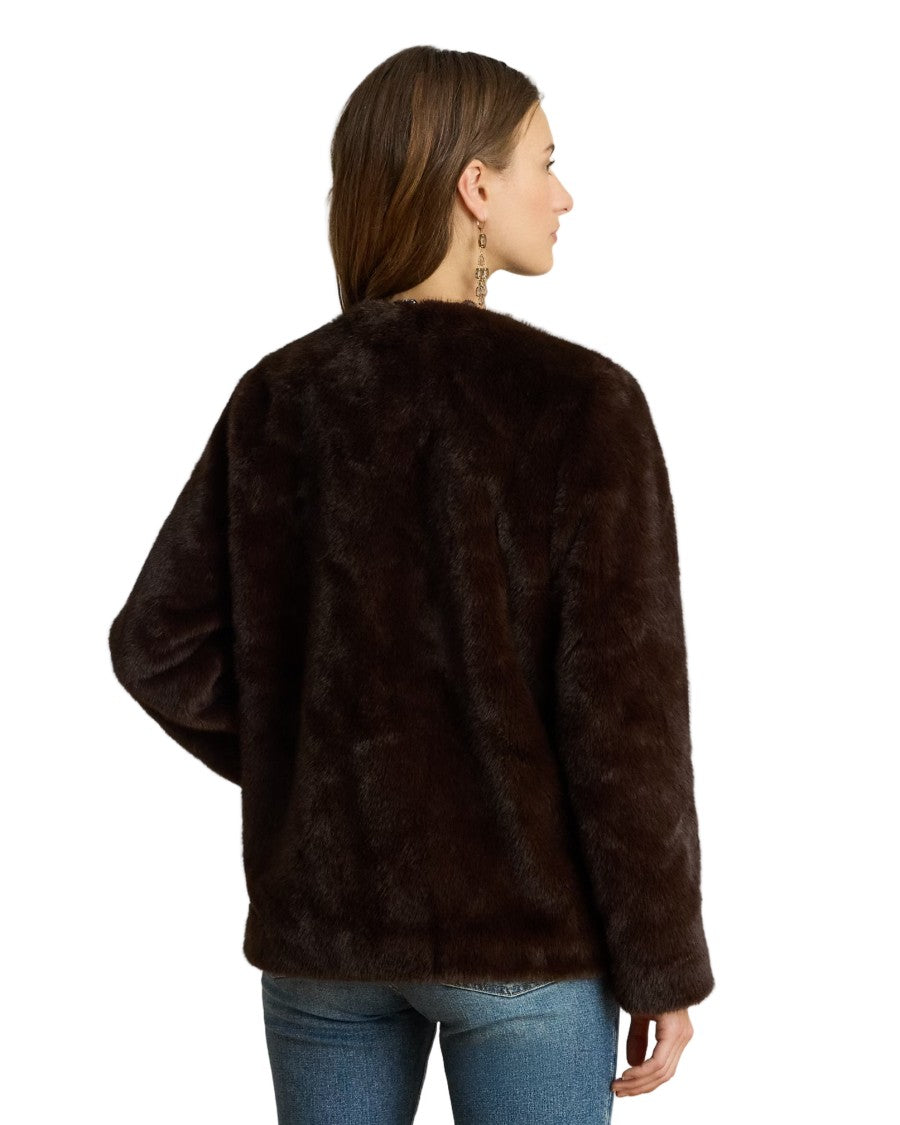Lauren Ralph Lauren Short Plush Faux Fur Coat