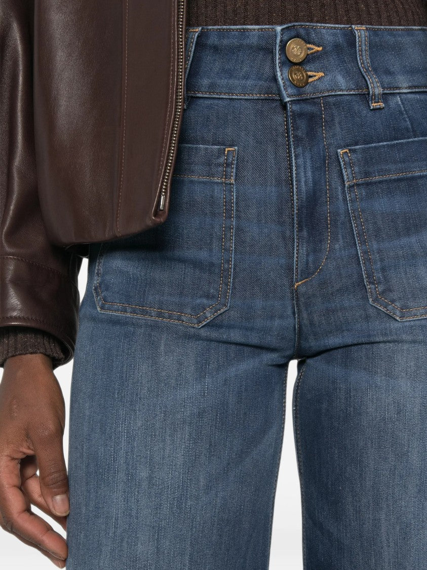 Seafarer Jane High-Waist Double-Button Wide-Leg Jeans