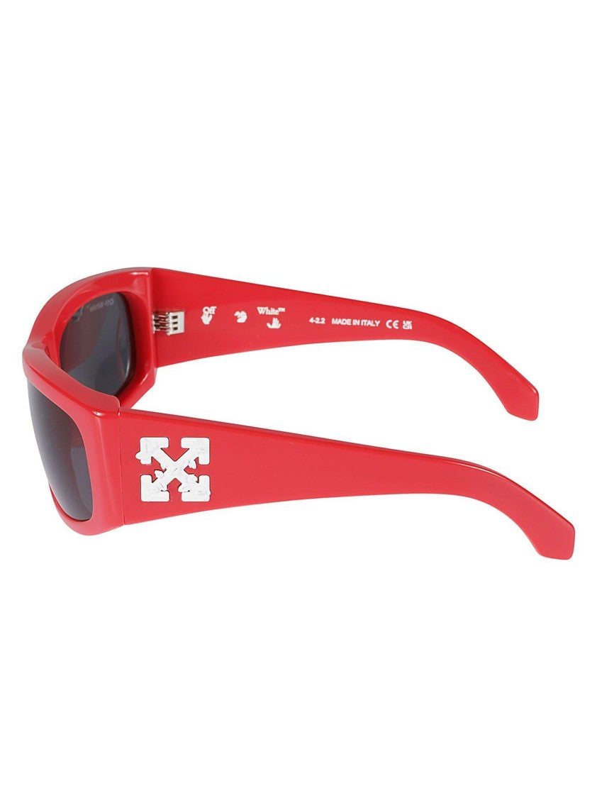 Off-White Oeri044 Joseph Rectangular Red Acetate Sunglasses