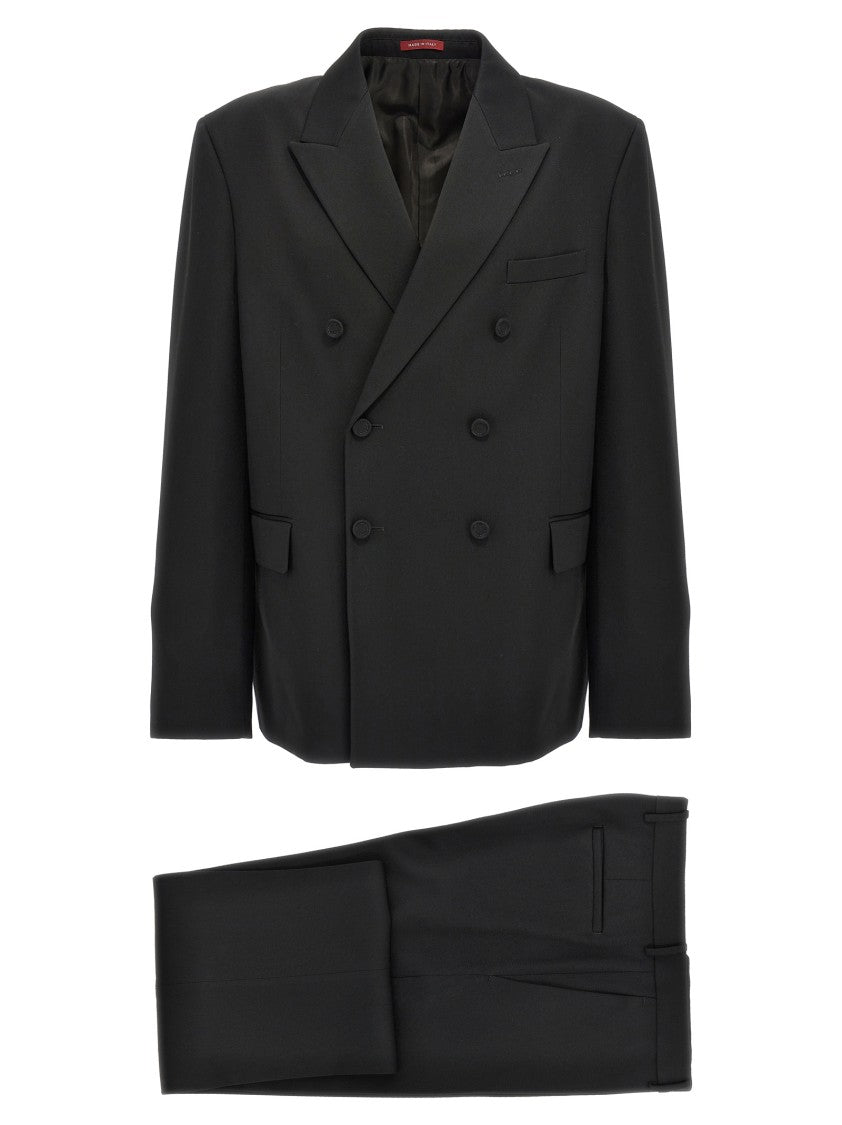 Gucci Double-Breasted Wool Dress With Tailored Blazer