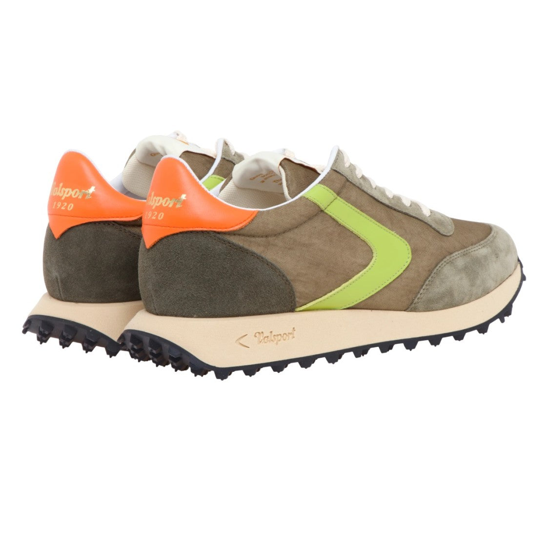 Valsport Brown Suede And Technical Fabric Sneakers