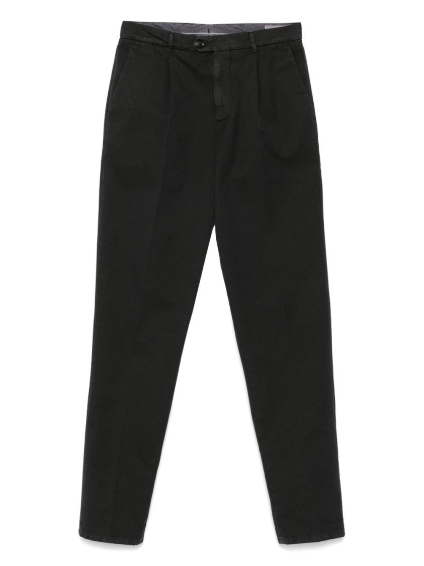 Brunello Cucinelli Tailored Black Trousers With Classic Waistband