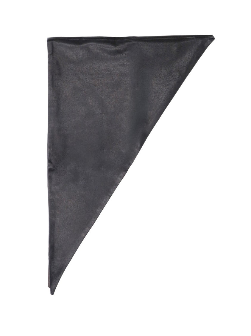 Lemaire Black Lambskin Leather Triangular Scarf