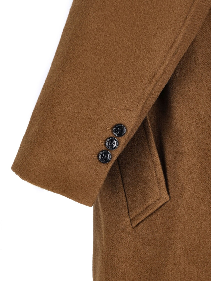 Ami Double-Breasted Coat – Brown
