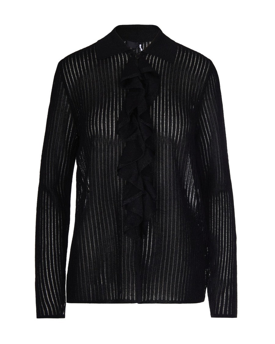 Liu Jo Black Lurex Knit Shirt
