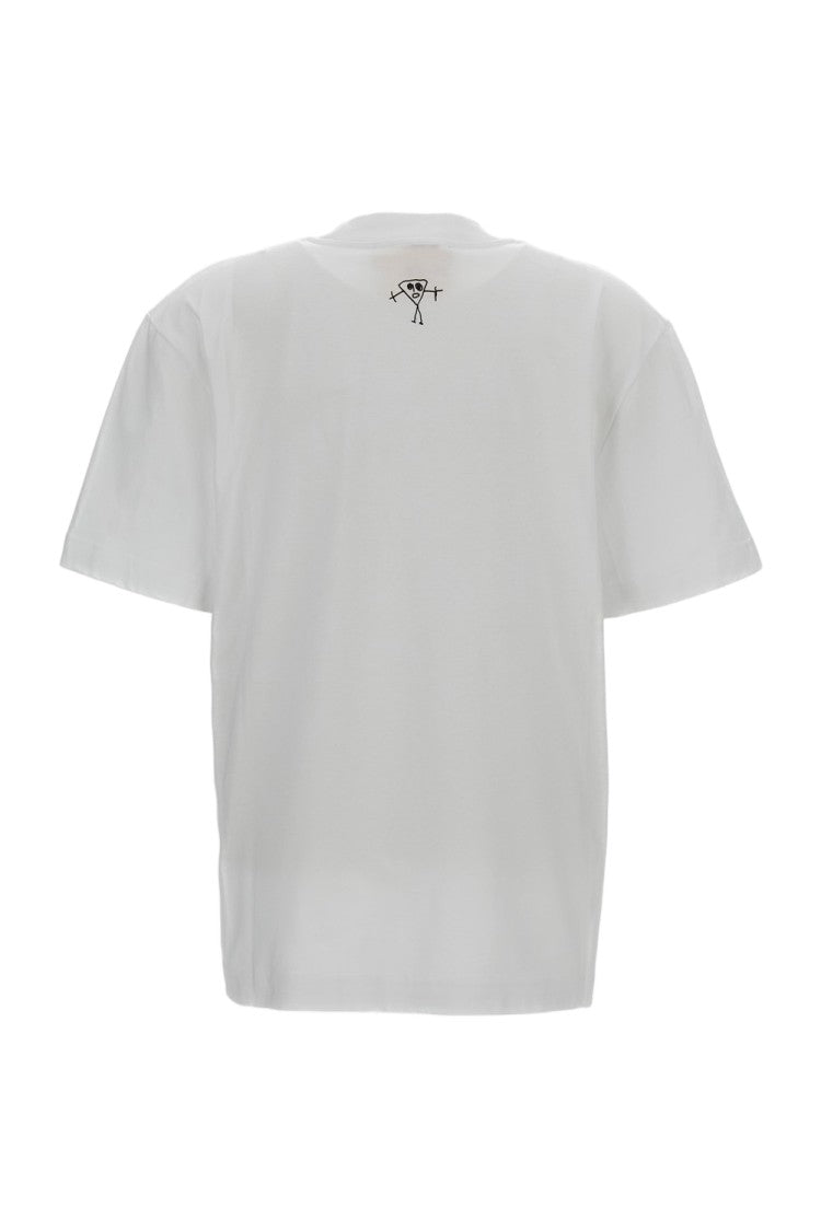 Plan C Boxy Fit White Crew-Neck T-Shirt