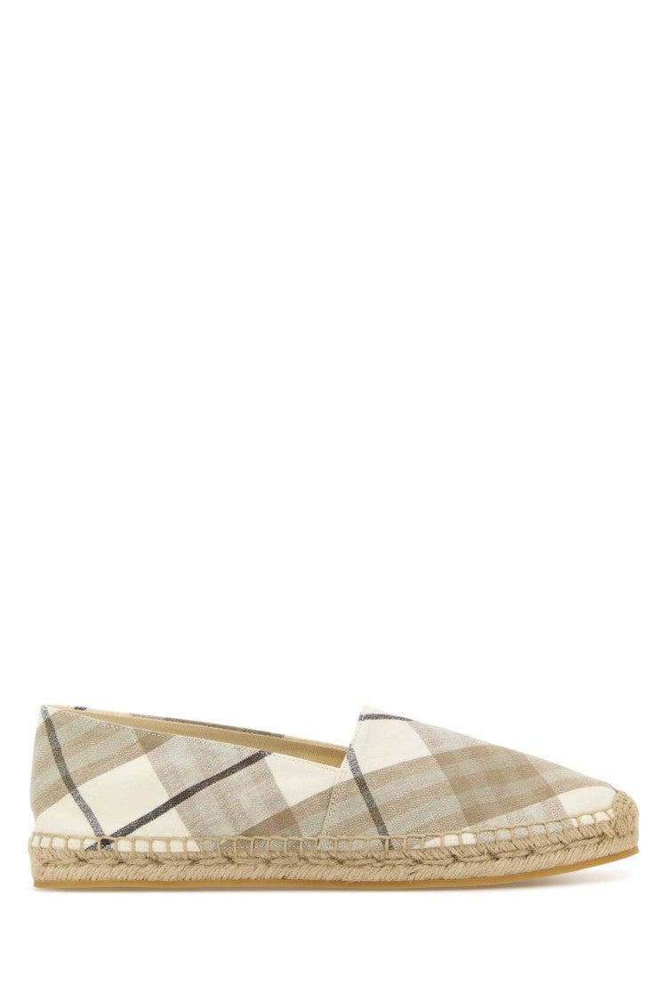 Burberry Embroidered Canvas Mews Check Espadrilles
