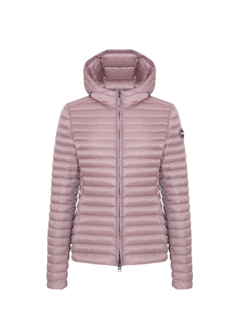 Colmar Originals Hooded Pink Down Jacket With Fitted Waist