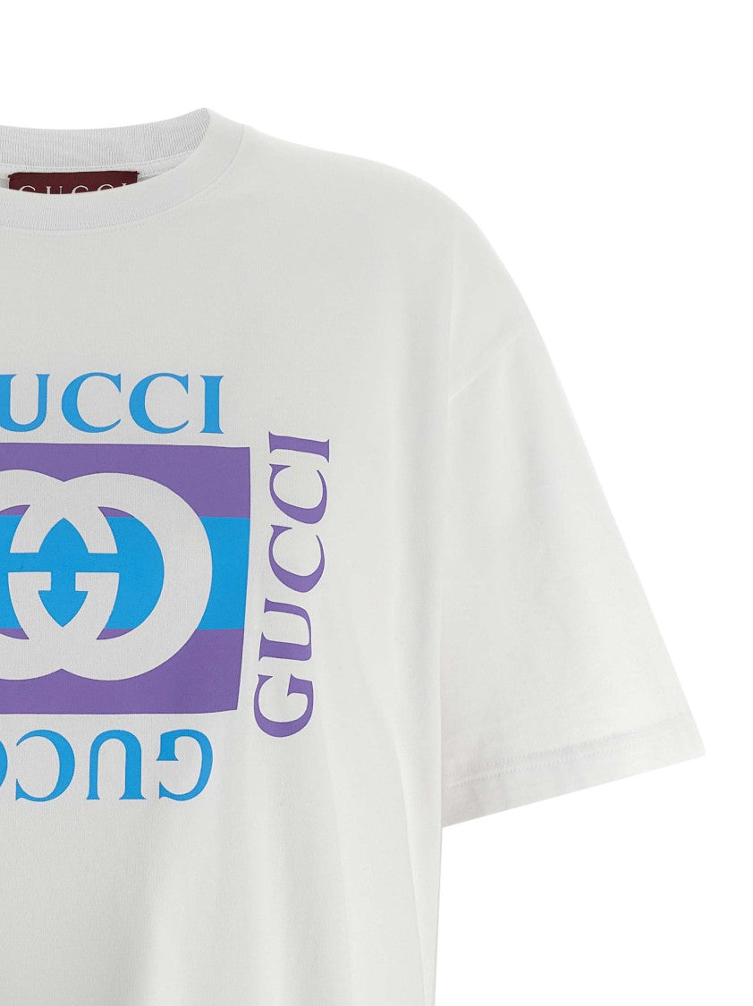 Gucci Vintage Logo Print Cotton Jersey T-Shirt