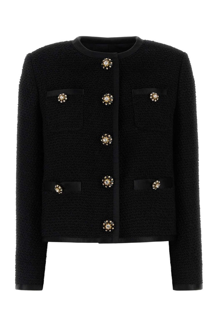Dolce & Gabbana Black Tweed Blazer