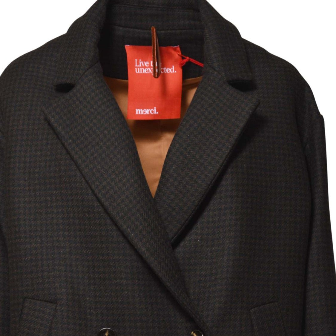 Merci Structured Brown Coat With Tailored Fit And Classic Silhouette