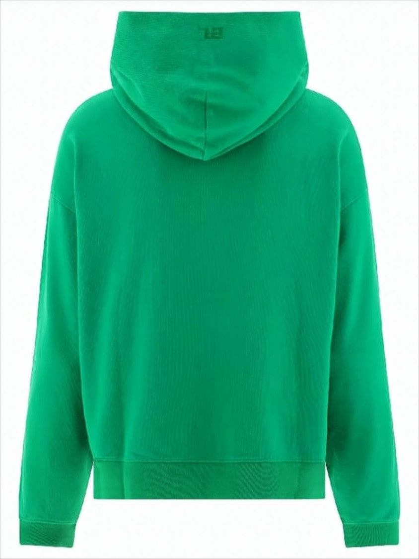 Erl Green Hoodie With Graphic Leaf Design