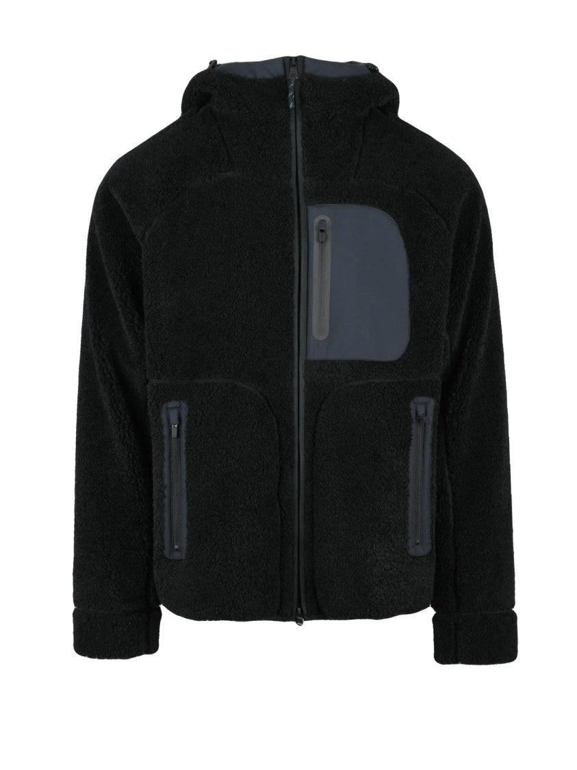 Paul & Shark Black Polyester Teddy Jacket