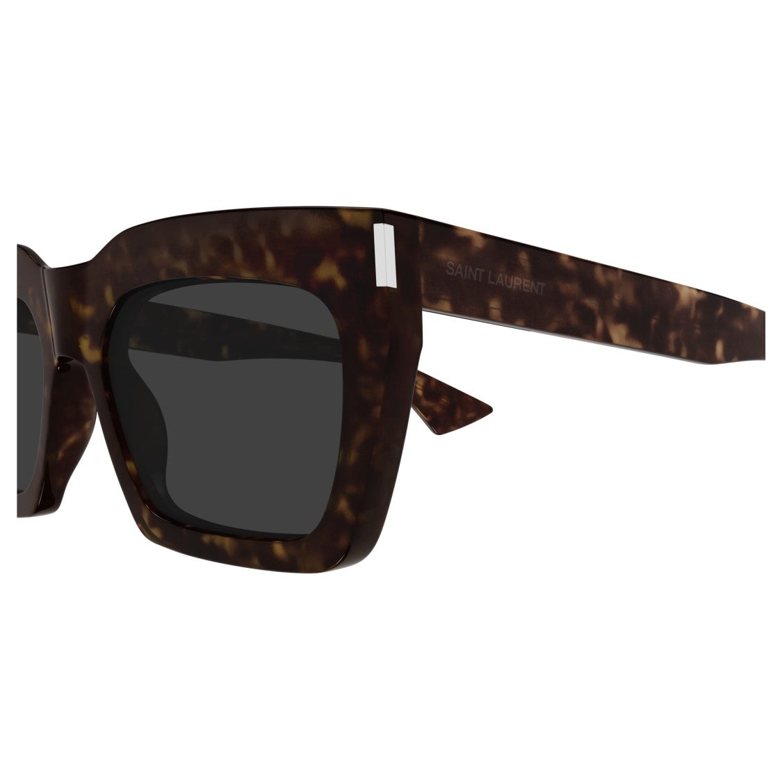 Saint Laurent Sl 810 Bold Rectangular Tortoiseshell Sunglasses